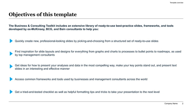 Text-heavy objectives slide showing how a deck contract defines scope audience and output before slide deck automation begins
