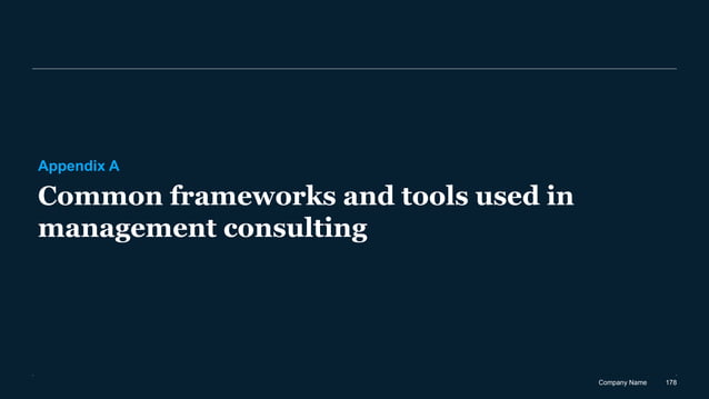 Premium McKinsey-style full-screen deep dark-blue Section Divider slide featuring an immersive navy background and stark high-contrast white lettering for section titles.