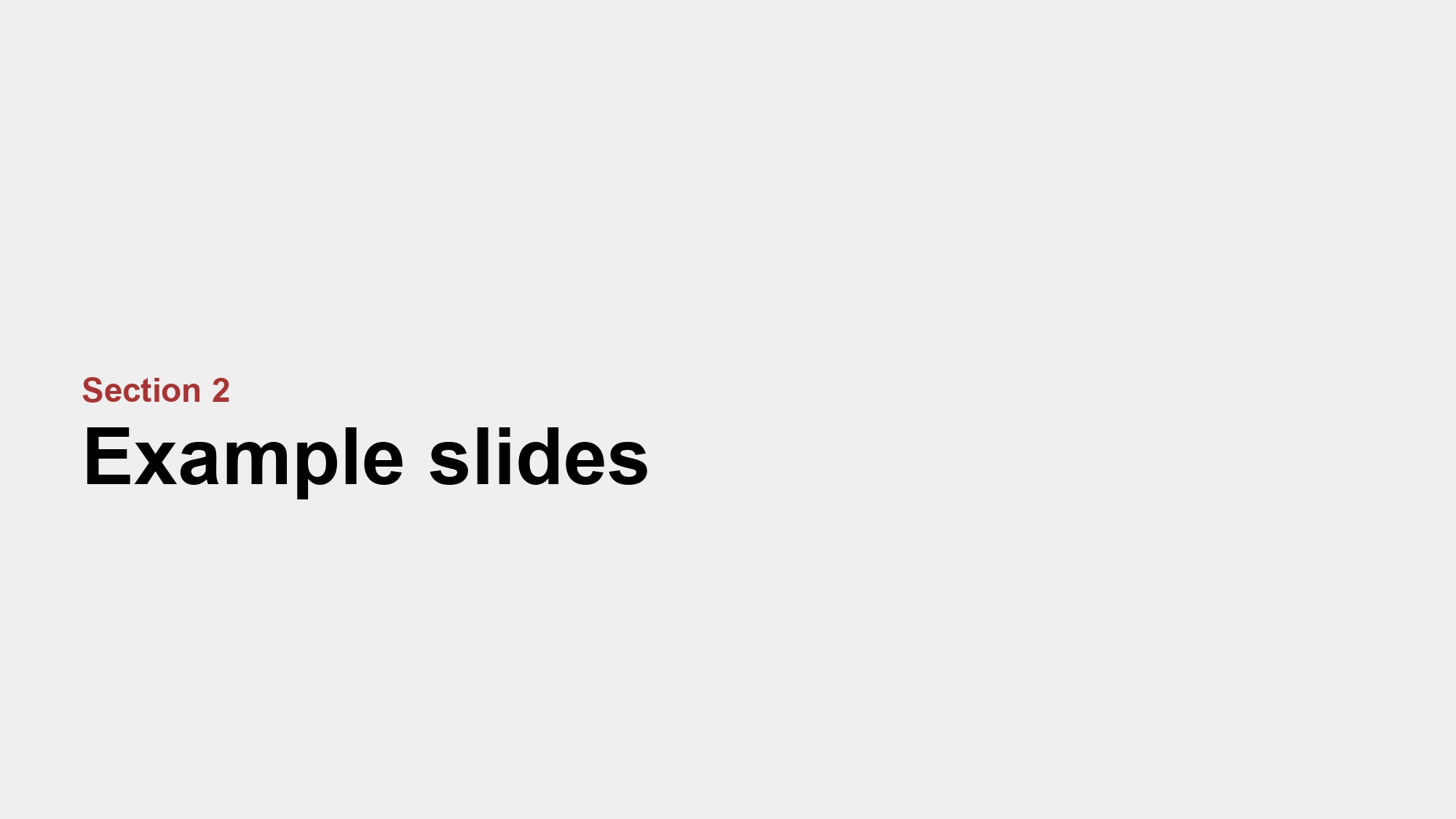 Clean minimalist chapter transition slide with red ordinal categorization and heavy black typography introducing board evaluation findings and governance recommendations